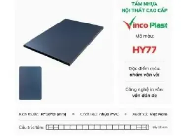 Tấm nhựa Vinco Plast dán da HY77