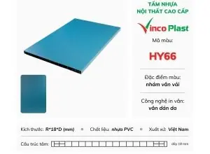 Tấm nhựa Vinco Plast dán da HY66