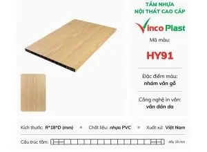 Tấm nhựa Vinco Plast dán da HY91